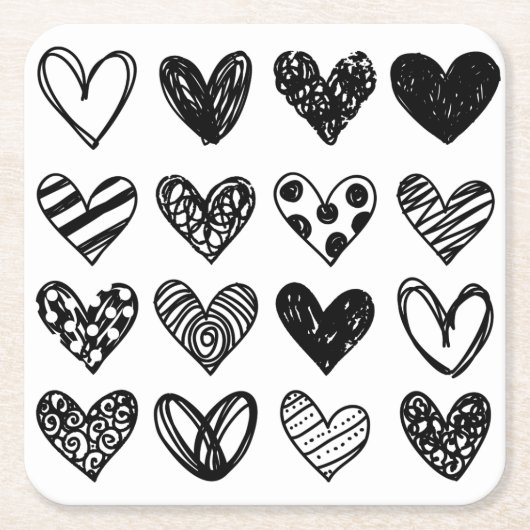 Papieren Onderzetters - Zwart-witten (Voorkant)