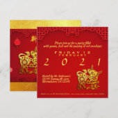 Papieren Ox Chinees Jaar van de Stijlvolle Lantaar Aankondiging (Voorkant / Achterkant)