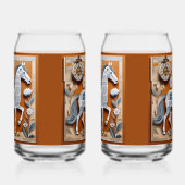 Papieren Paard Frisdrankglas Blikvorm Glas (Links)