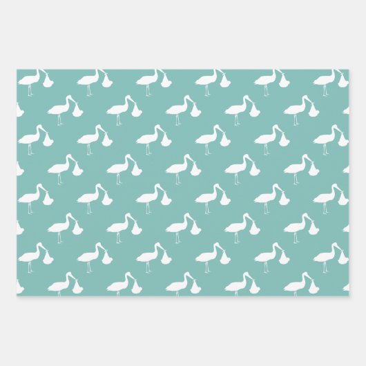 Papieren pakbladen met Baby shower opslaan Inpakpapier Vel (Voorkant 3)