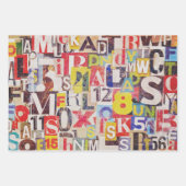 Papieren pakbladen voor ontkoppeling, collage enz. inpakpapier vel (Voorkant 3)