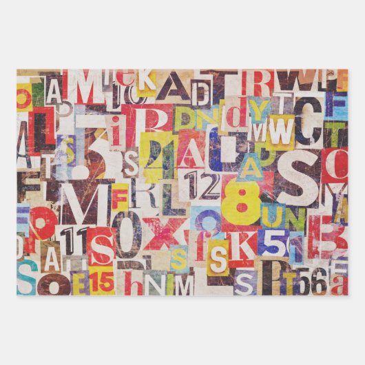 Papieren pakbladen voor ontkoppeling, collage enz. inpakpapier vel (Voorkant 3)