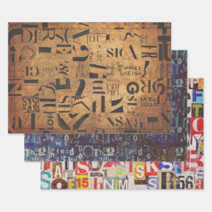 Papieren pakbladen voor ontkoppeling, collage enz. inpakpapier vel