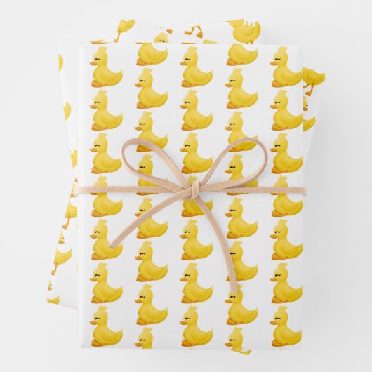 Papieren pakbladen voor schattige eenden inpakpapier vel (In situ)