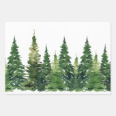 Papieren pakbladen - Waterverf bos Inpakpapier Vel (Voorkant 2)