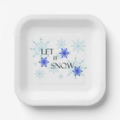Papieren partij Bord "Laat het sneeuwen" (Voorkant)