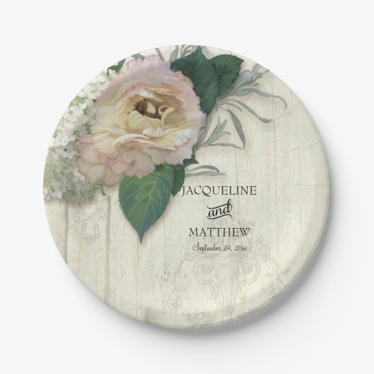 Papieren partij goederen Moderne  Ranunculus Flora Bordje (Voorkant)