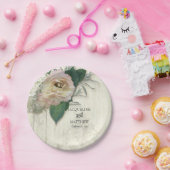 Papieren partij goederen Moderne Ranunculus Flora Papieren Bordje (Feest)