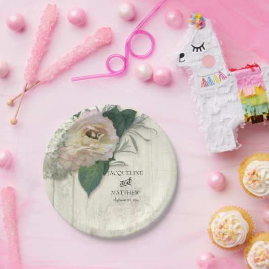 Papieren partij goederen Moderne  Ranunculus Flora Papieren Bordje