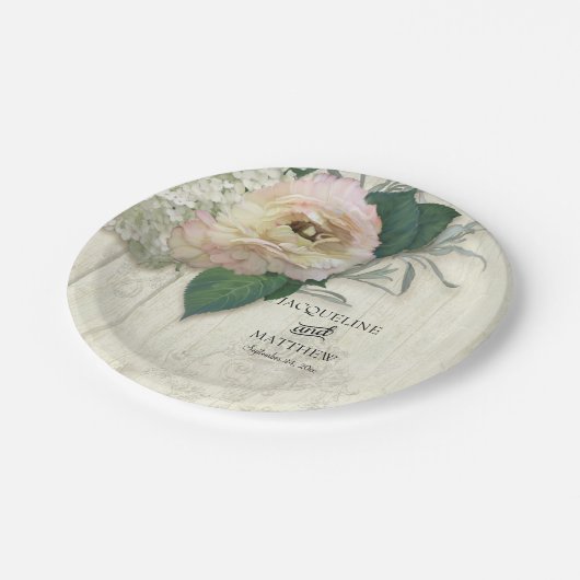 Papieren partij goederen Moderne  Ranunculus Flora Papieren Bordje (Gekanteld)