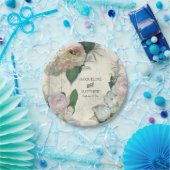 Papieren partijgoederen Moderne bloemen Papieren Bordje (Feest)