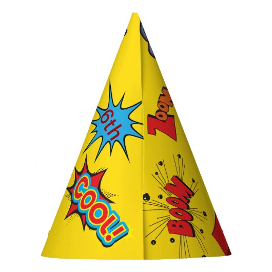 Papieren Pet Superhero Verjaardag Feesthoedjes (Achterkant)