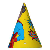 Papieren Pet Superhero Verjaardag Feesthoedjes (Rechts)