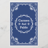 Papieren picado Colorful Mexican Wedding (Achterkant)