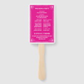 Papieren picado Colorful Mexican Wedding Handwaaier (Achterkant)