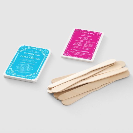 Papieren picado Colorful Mexican Wedding Handwaaier (Niet-gemonteerd)