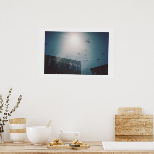 papieren planken poster (Keuken)