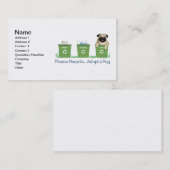 Papieren plastic zak visitekaartje (Voorkant / Achterkant)