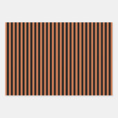 Papieren platen met Oranje en zwarte strips Inpakpapier Vel (Voorkant 2)