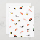 Papieren platen van Japans Sushi-patroonpapier (Voorkant / Achterkant)