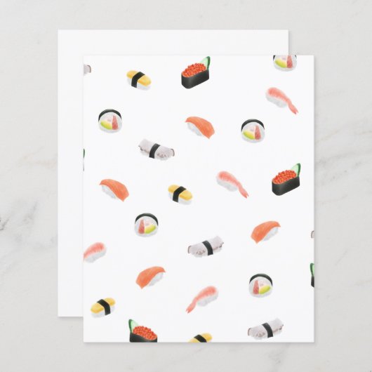 Papieren platen van Japans Sushi-patroonpapier (Voorkant / Achterkant)