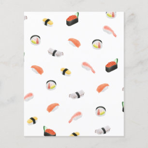 Papieren platen van Japans Sushi-patroonpapier