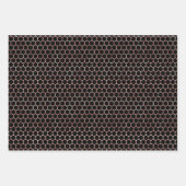 Papieren platen voor koningin, goud en zwart ompak inpakpapier vel (Voorkant 2)