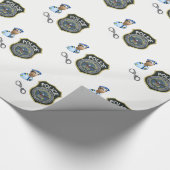 Papieren politieagent inpakken cadeaupapier (Hoek)