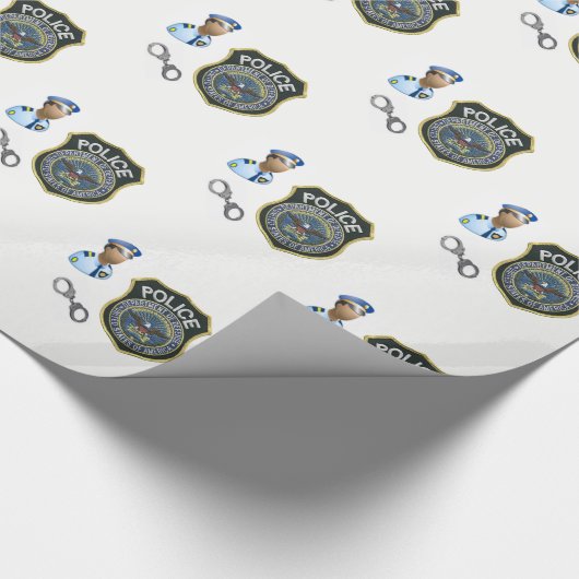 Papieren politieagent inpakken cadeaupapier (Hoek)