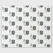 Papieren politieagent inpakken cadeaupapier (Vlak)