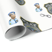 Papieren politieagent inpakken cadeaupapier (Rol Hoek)