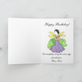 Papieren pop ballerina Happy Birthday Kaart (Binnen)