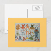 Papieren pop Briefkaarten (Voorkant / Achterkant)