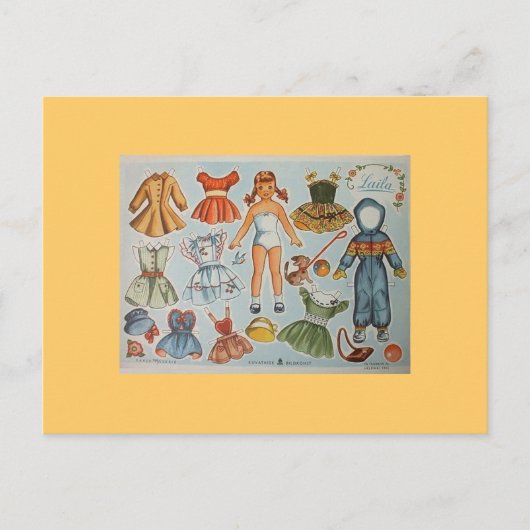 Papieren pop Briefkaarten (Voorkant)