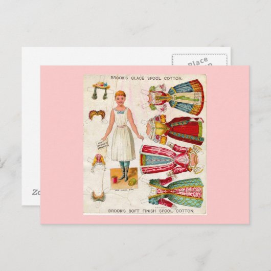 Papieren pop Briefkaarten (Voorkant / Achterkant)