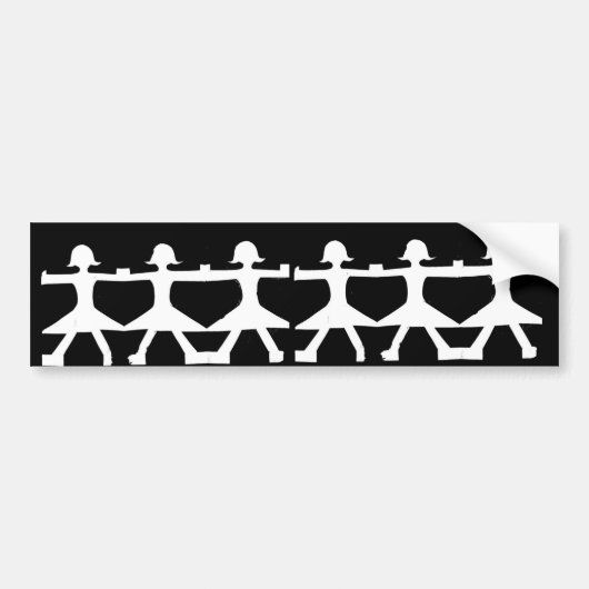 Papieren pop bumpersticker (Voorkant)