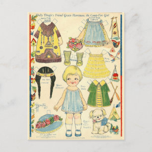 Papieren pop met kleren van de Indiaanse inheemse Briefkaart