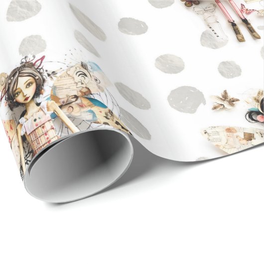 Papieren pop Pretties cadeauverpakking, inpakpapie Cadeaupapier (Rol Hoek)