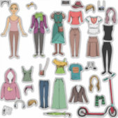 Papieren pop sticker (Voorkant)