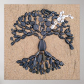 papieren poster boom van het leven pit stenen stra (Voorkant)