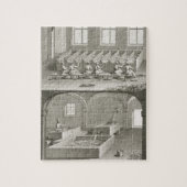 Papieren productie uit de "Encyclopedie des Scienc Legpuzzel (Verticaal)