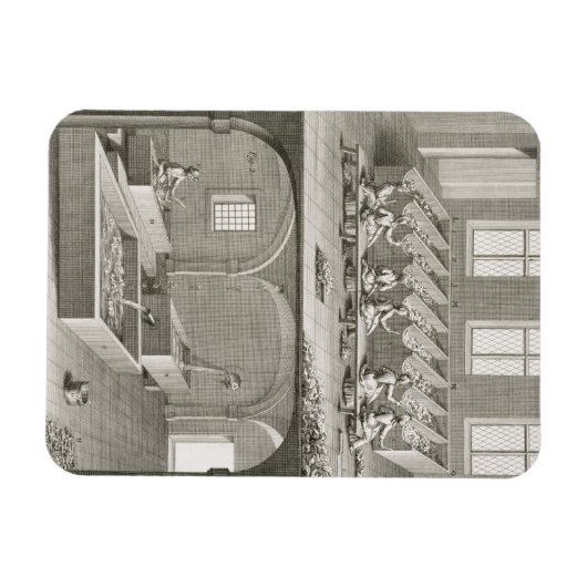 Papieren productie uit de "Encyclopedie des Scienc Magneet (Horizontaal)