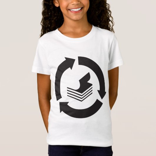 Papieren recyclingmeisjes T-Shirt (Voorkant)