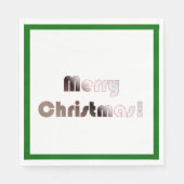 Papieren rood, wit en groen servet (Voorkant)