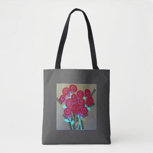 Papieren Rozen Canvas tas (Voorkant)