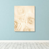 Papieren Rozen Sepia Canvas Afdruk (Insitu (Houten vloer))