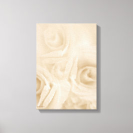 Papieren Rozen Sepia Canvas Afdruk
