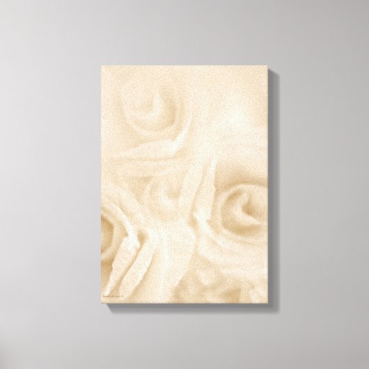 Papieren Rozen Sepia Canvas Afdruk (Voorkant)