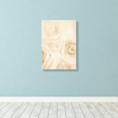 Papieren Rozen Sepia Canvas Afdruk (Insitu (Houten vloer))