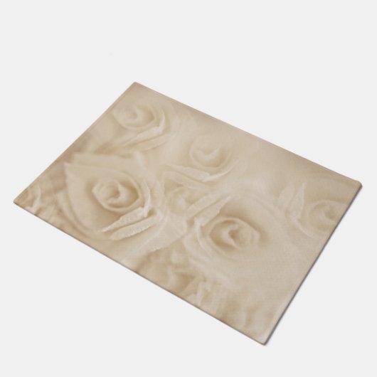Papieren Rozen Sepia Deurmat (Schuin)